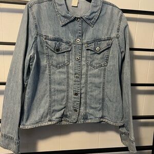 Vintage Women's Distressed OLD NAVY AMERICAN BASIC, Size L, Jean Jacket, C20
